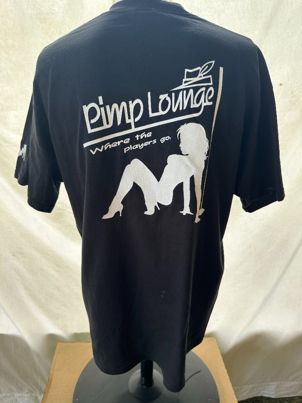 NWT Pimp Lounge Where the Players Go Men's Black T Shirt Large To the Edge Pacsu